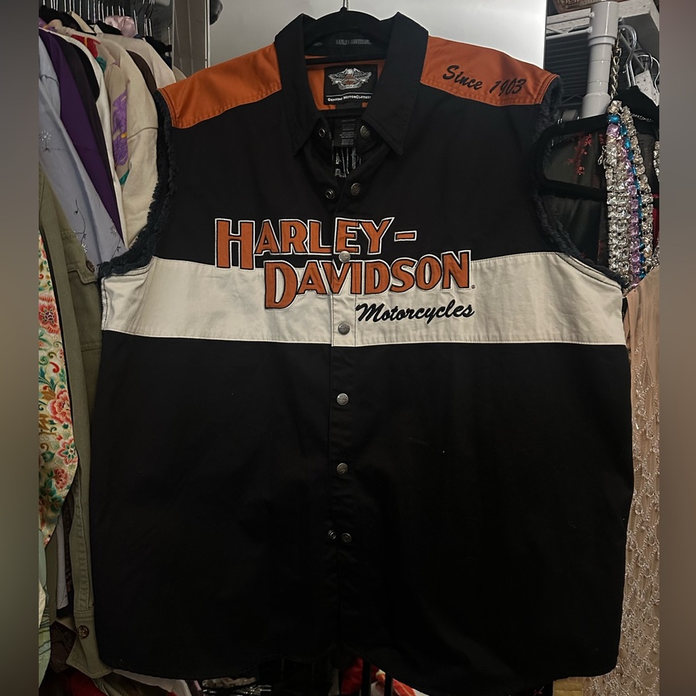 Vintage Harley Davidson Cut Off Shirt XL / XXL